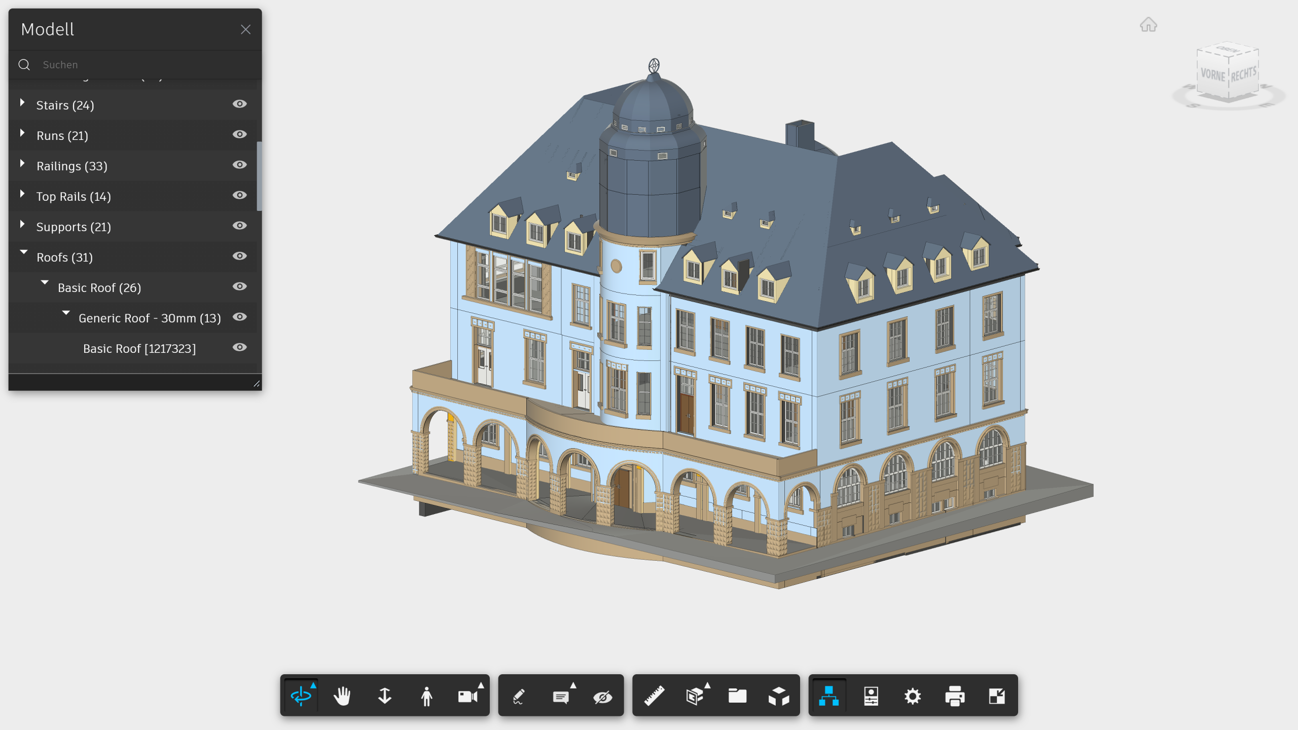 ScantoBIM screenshot bim modell altes rathaus menden